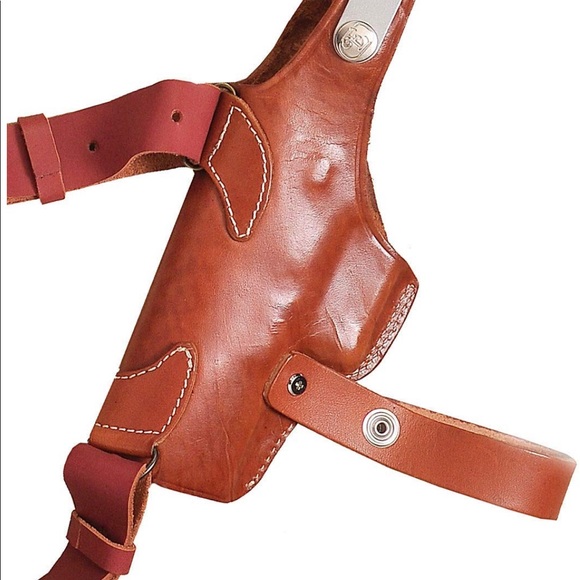 Leather Shoulder Holster Fit Glock 19 23 26 27 32 - Picture 4 of 6